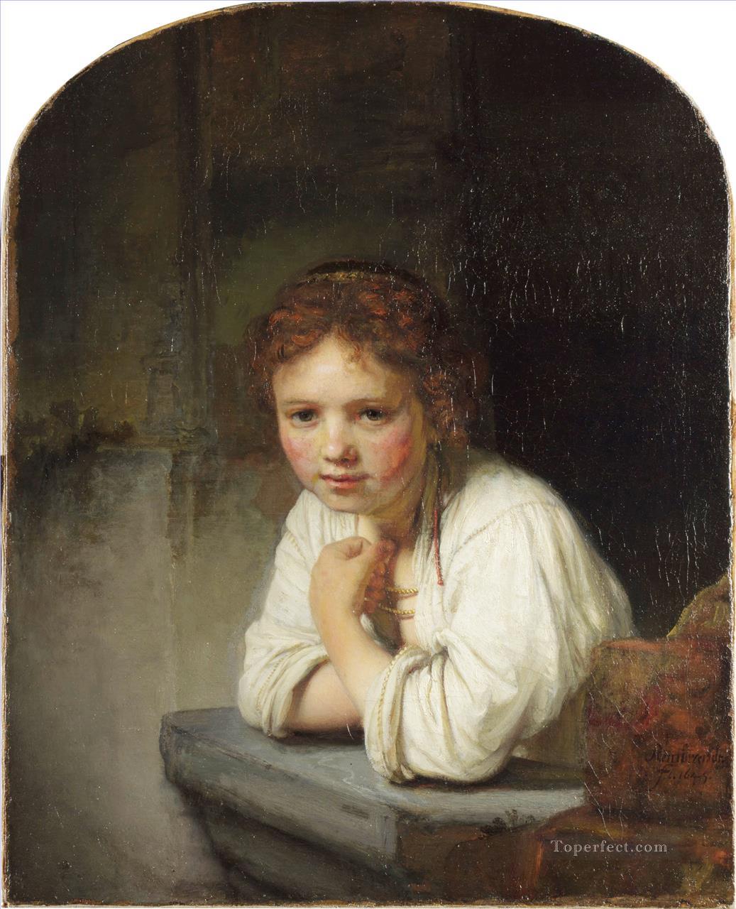 少女の肖像画 レンブラント油絵